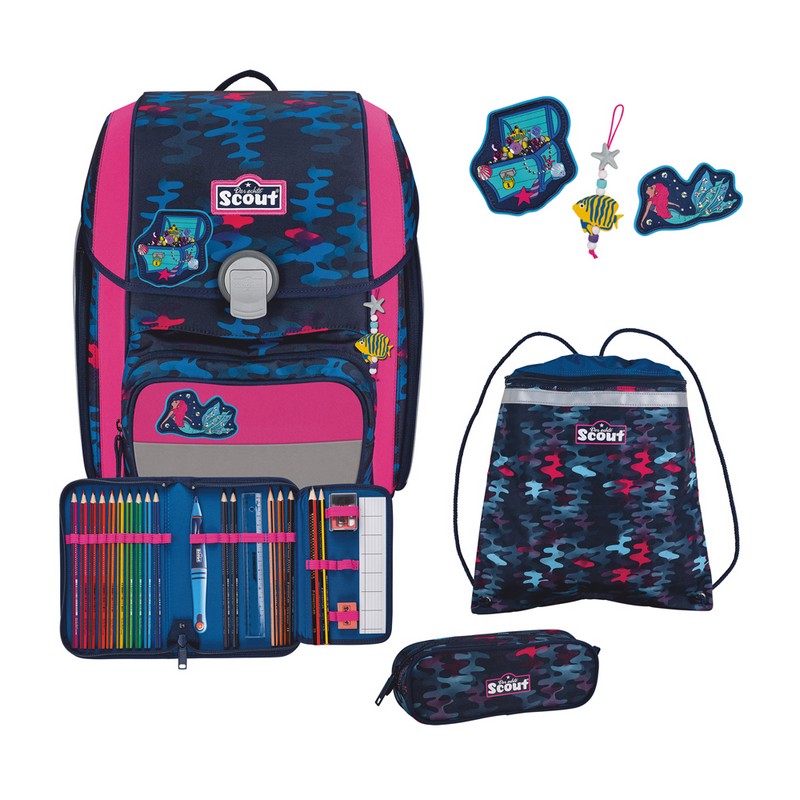Scout Schulranzen Set Genius DIN Magic Sea 4-tlg. Scout Schulranzen Set Genius DIN Magic Sea 4-tlg. von Scout
