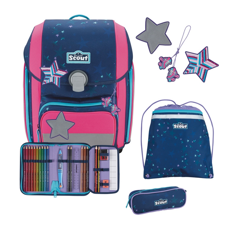 Scout Schulranzen Set Genius DIN Pretty Star 4-tlg. Scout Schulranzen Set Genius DIN Pretty Star 4-tlg. von Scout