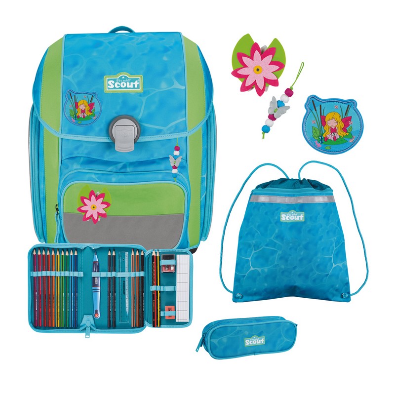 Scout Schulranzen Set Genius DIN Water Lily 4-tlg. Scout Schulranzen Set Genius DIN Water Lily 4-tlg. von Scout