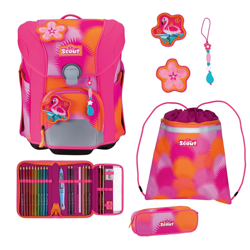 Scout Schulranzen Set Micro DIN Florida Sunset 4-tlg. von Scout
