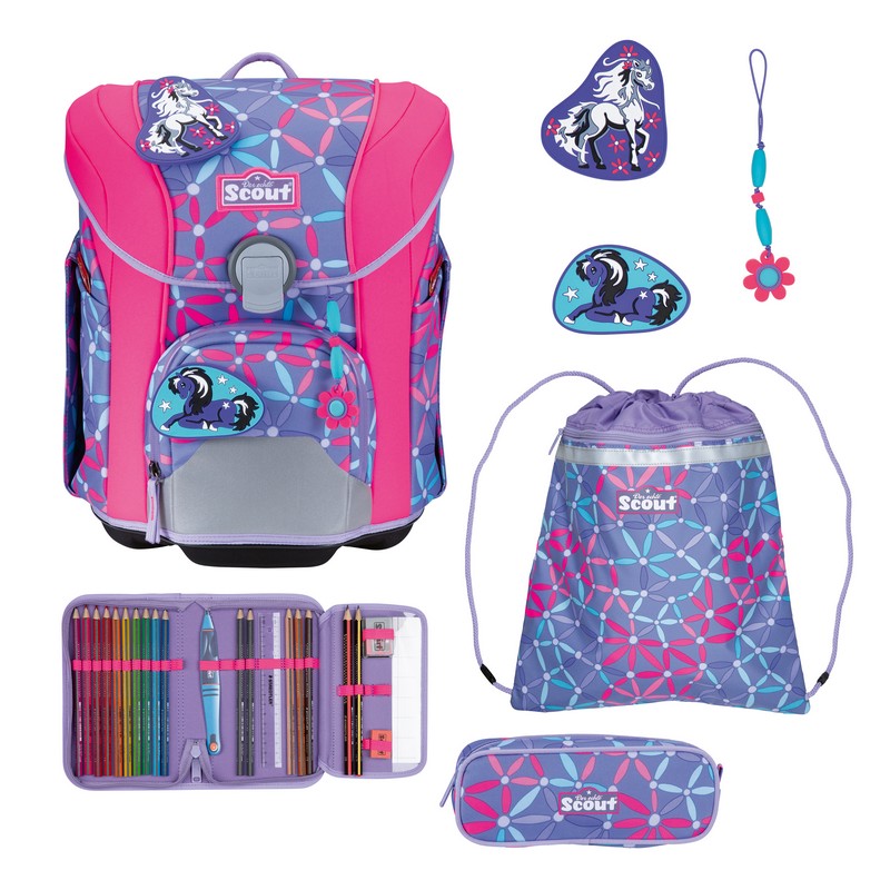 Scout Schulranzen Set Micro DIN Pony Love 4-tlg. von Scout