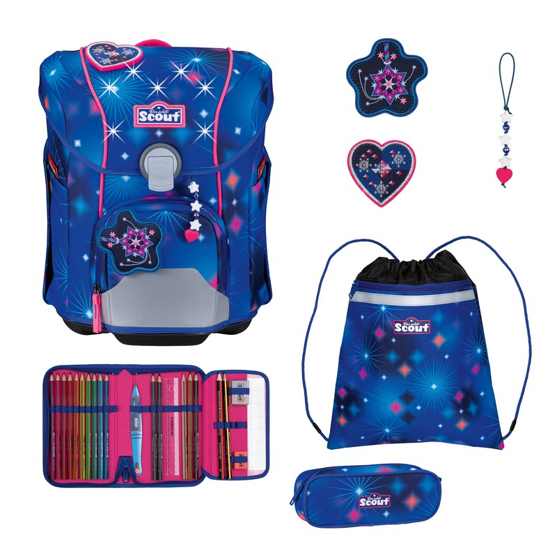 Scout Schulranzen Set Micro Exklusiv LED Sparkling Dream 4-tlg. von Scout