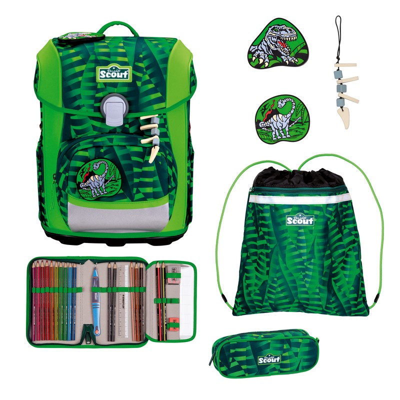 Scout Schulranzen Set Neo DIN Danger Dino 4-tlg. von Scout