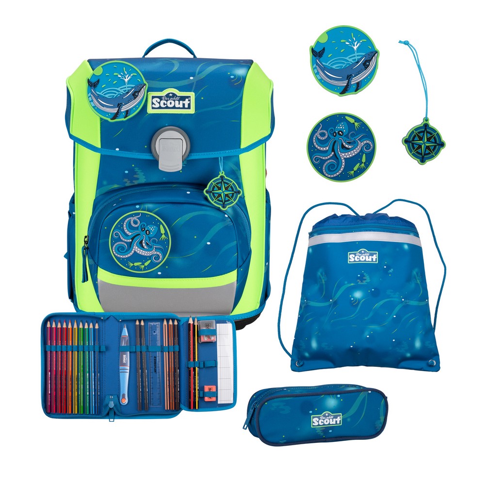Scout Schulranzen Set Neo DIN Deep Sea 4-tlg. Scout Schulranzen Set Neo DIN Deep Sea 4-tlg. von Scout