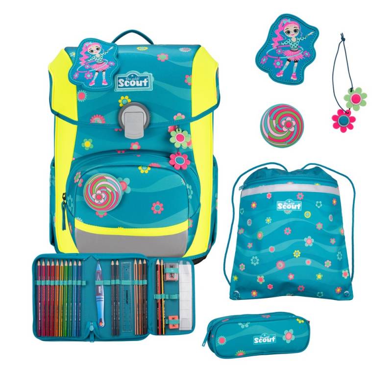 Scout Schulranzen Set Neo DIN Little Flowers Sea 4-tlg. Scout Schulranzen Set Neo DIN Little Flowers Sea 4-tlg. von Scout