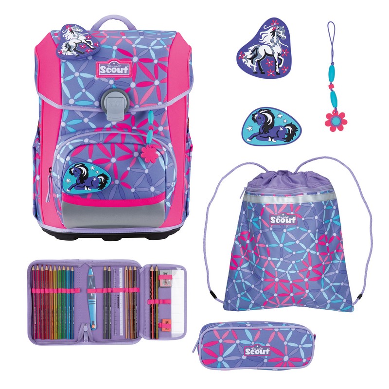 Scout Schulranzen Set Neo DIN Pony Love 4-tlg. von Scout