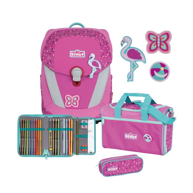 Scout Schulranzen Set Sunny II Flamingo 4-tlg. Scout Schulranzen Set Sunny II Flamingo 4-tlg. von Scout