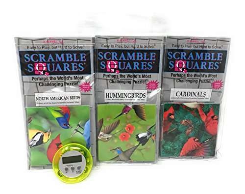 Scramble Squares B Dazzle Birds Puzzles für Erwachsene/Jugendliche/Kinder – 3 Puzzles enthalten – nordamerikanische Vögel, Kolibris und Kardinäle mit exklusivem digitalem Timer Scramble Squares B Dazzle Birds Puzzles für Erwachsene/Jugendliche/Kinder – 3 Puzzles enthalten – nordamerikanische Vögel, Kolibris und Kardinäle mit exklusivem digitalem Timer von Scramble Square