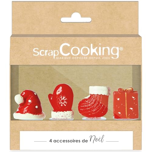 4 Weihnachts-Deko – Mütze, Hausschuhe, Fäustling & Weihnachtsgeschenk – Dekoration für Kuchen zum Backen – 4941 4 Weihnachts-Deko – Mütze, Hausschuhe, Fäustling & Weihnachtsgeschenk – Dekoration für Kuchen zum Backen – 4941 von ScrapCooking