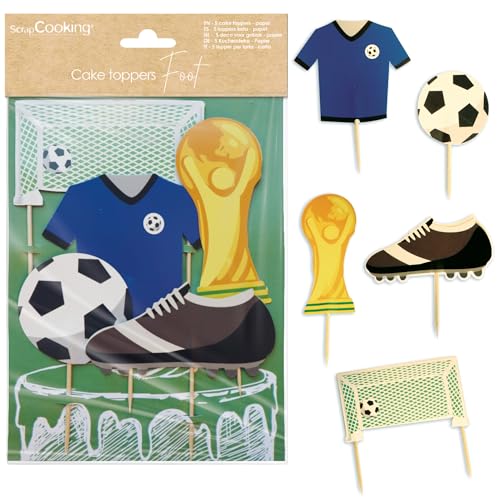 ScrapCooking - Cake Toppers Foot - Décoration Gâteau & Cupcakes en Papier - Maillot, Ballon, But - Déco Anniversaire - 4946 ScrapCooking - Cake Toppers Foot - Décoration Gâteau & Cupcakes en Papier - Maillot, Ballon, But - Déco Anniversaire - 4946 von ScrapCooking