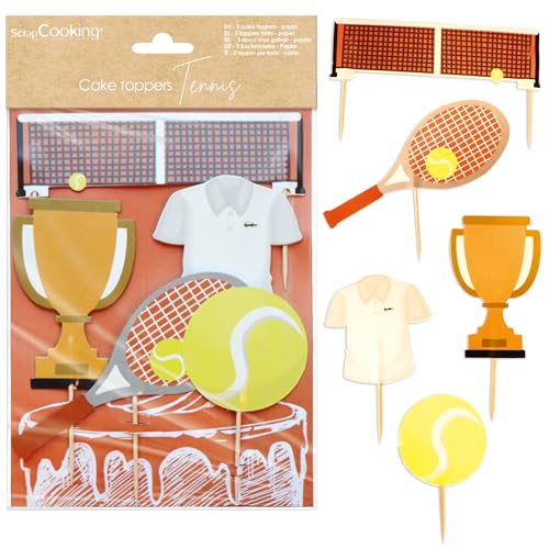 ScrapCooking Cake Toppers Tennis – Dekoration für Kuchen & Cupcakes aus Papier – Schläger, Netz, Ball – Deko Geburtstag – 4945 ScrapCooking Cake Toppers Tennis – Dekoration für Kuchen & Cupcakes aus Papier – Schläger, Netz, Ball – Deko Geburtstag – 4945 von ScrapCooking
