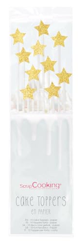 Scrapcooking - 10 Cake Topper, lang, 20 cm, goldfarbene Sterne Scrapcooking - 10 Cake Topper, lang, 20 cm, goldfarbene Sterne von ScrapCooking