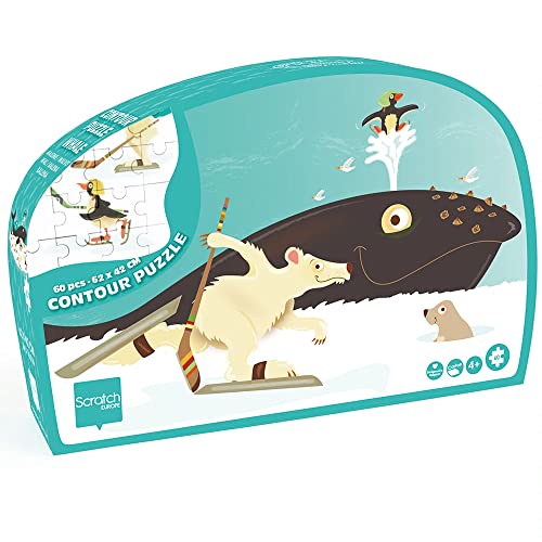 Scratch 276181130 Shape Puzzle Wal, Konturpuzzle für Kinder ab 4 Jahren, 60 Teile Scratch 276181130 Shape Puzzle Wal, Konturpuzzle für Kinder ab 4 Jahren, 60 Teile von Scratch Europe