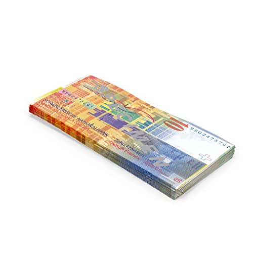 Scratch Cash auf 66% reduzierte Größe - 100 gefälschte Banknoten aus 10 Schweizer Franken Serie VIII. Fac-Simile Schweizer Franken von Scratch Lover