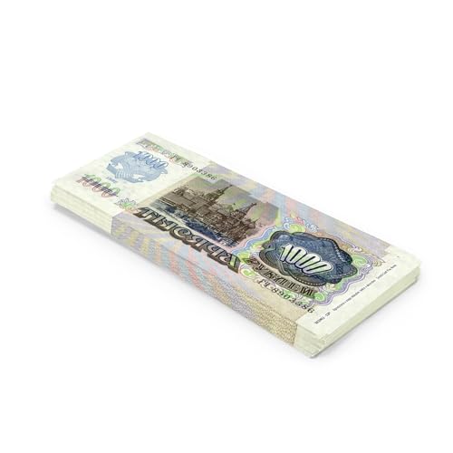 Scratch Cash 100 x 1000 Sowjetrubel Geld zum Spielen (Reale Größe) von Scratch Lover
