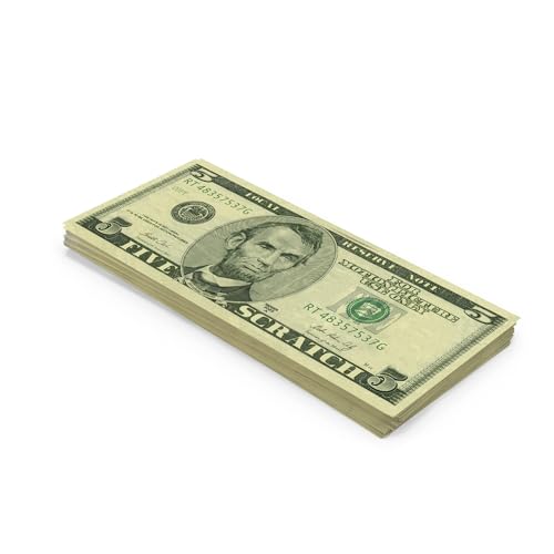 Scratch Cash Dollar Old Style – 100 Falsche Banknoten à 5 $, Fac-Simile Dollar, echte Größe von Scratch Lover