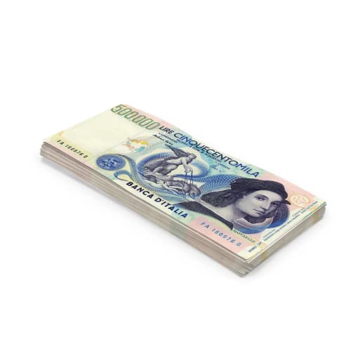 Scratch Cash 100 x ₤ 500.000 Lira Spielgeld (Reale Größe) von Scratch Lover