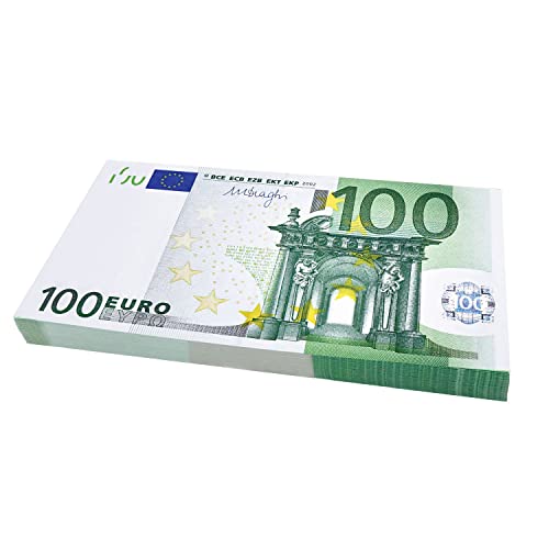 Scratch Cash 100 x € 100 Euro Money to Play (Größe reduziert auf 75% im Vergleich zu echten) von Scratch Lover