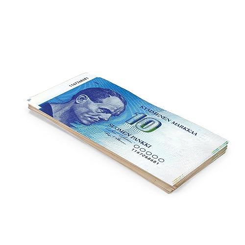 Scratch Cash 100 x mk 10 Finnische Marken Geld zum Spielen (Echte Größe) von Scratch Lover