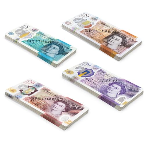 Scratch Lover Cash Mini Bundle Pfund Geld zum Spielen 100 Geldscheine – 4 25 x 5, 10, 20, 50 von Scratch Lover