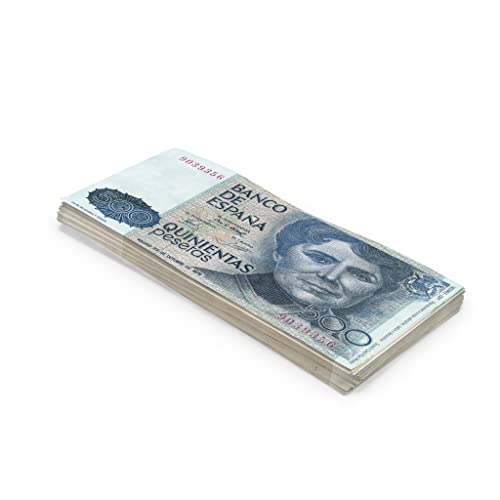 Scratch Cash Pesetas 100 x 500 Geld zum Spielen (echte Größe) von Scratch Lover