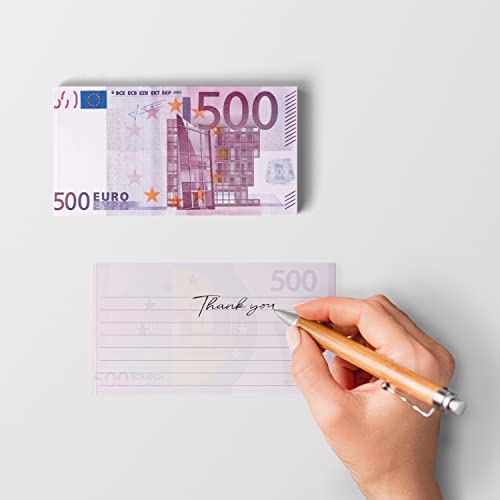 Scratch Cash Block 500 € Euro - 50 Blätter zum Schreiben, Geld Gutscheine, Notizen, Rabatt-Gutscheine, Gadgets (Größe im Vergleich zu echten 125% erhöht) von Scratch Lover