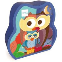 Kinderpuzzle Eule Tag/Nacht beidseitig (Puzzle) von Scratch