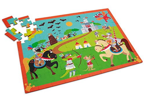 Scratch 276181089 Puzzle für Kinder, Motiv: Ritter, 60 Teile von Scratch Europe