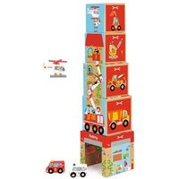 SCRATCH - Stapelspiel Pyramide mit Auto und Helikopter von Scratch
