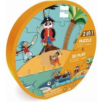 Scratch - 2in1 Spielpuzzle 3D Piraten 36 Teile Scratch - 2in1 Spielpuzzle 3D Piraten 36 Teile von Scratch