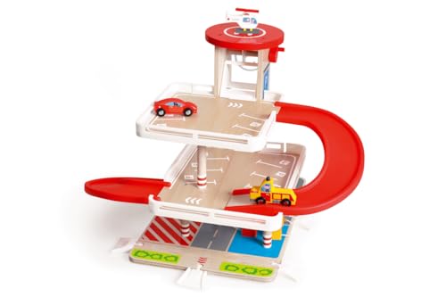Scratch 276181085 Spielzeug Garage mit viel Zubehör, Parkhaus, Autowerkstatt aus Holz, ab 3 Jahren Scratch 276181085 Spielzeug Garage mit viel Zubehör, Parkhaus, Autowerkstatt aus Holz, ab 3 Jahren von Scratch Europe