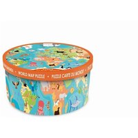 Scratch - Puzzle Weltkarte mit Tieren 100 Teile von Scratch
