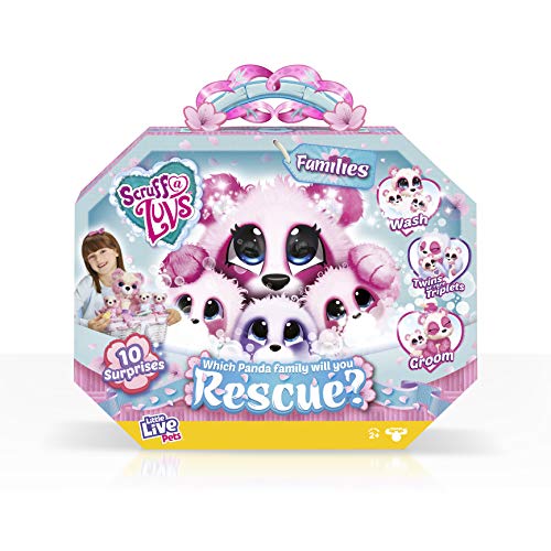 Scruff-a-Luvs 30110 Little Live Rescue Pet Surprise Plüschtier – Panda-Familien, Blau, Pink Scruff-a-Luvs 30110 Little Live Rescue Pet Surprise Plüschtier – Panda-Familien, Blau, Pink von Scruff-a-Luvs