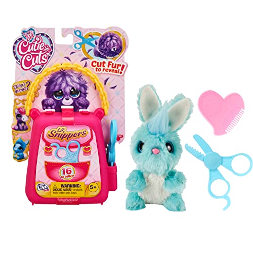 Scruff-a-Luvs Little Live Pets Cutie Cuts Lil Snippers Cut Fell, enthüllt, Bräutigam & Love Plüsch-Rettungshaustier 30161 von Scruff-a-Luvs