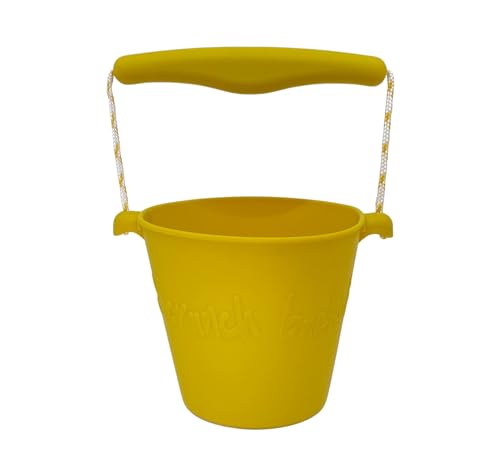 Scrunch Bucket für Sand, Wasser Bucket - Senf | Kompakte Größe | Leicht und flexibel von Scrunch