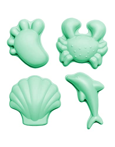 Scrunch Fußabdruck-Sandformen – Kinder-Strandspielzeug für Sandburgen und Strandspiele – Quetschbare Silikonformen für Sandkasten, Strandspiele und sensorisches Spielen von Scrunch