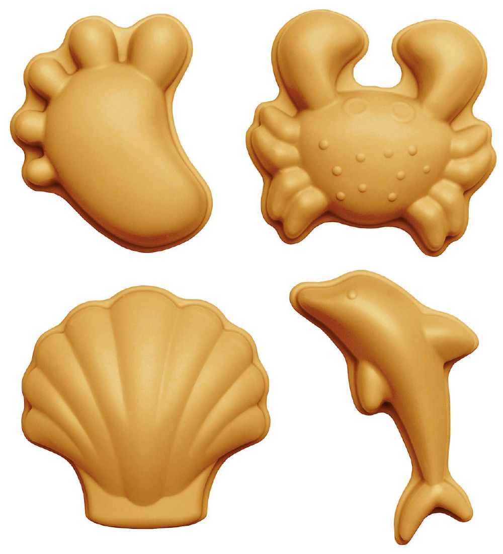 Scrunch Sandformen - 4 st. - Silikon - 6,5-10,5 cm - Mustard - Scrunch - One Size - Sandspielzeug Scrunch Sandformen - 4 st. - Silikon - 6,5-10,5 cm - Mustard - Scrunch - One Size - Sandspielzeug von Scrunch