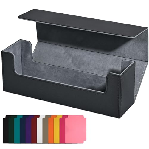 Sctecoau Kartenaufbewahrungsbox für Sammelkarten, Kartendeck-Aufbewahrungsbox, Magnetverschluss, Kartenhalter für Magnetische Spielkarten, Schwarz Sctecoau Kartenaufbewahrungsbox für Sammelkarten, Kartendeck-Aufbewahrungsbox, Magnetverschluss, Kartenhalter für Magnetische Spielkarten, Schwarz von Sctecoau