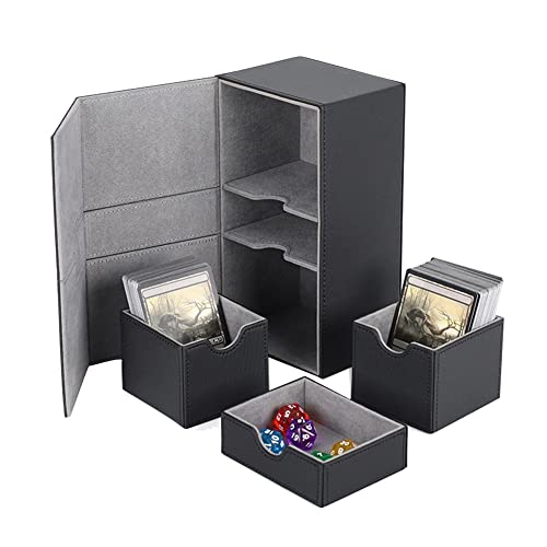 Sctecoau Multifunktions-Etui, Karton, Kartenschutz, Kartendeck-Boxen für Mehr Als 200 Karten, Organizer-Etui, Schwarz Sctecoau Multifunktions-Etui, Karton, Kartenschutz, Kartendeck-Boxen für Mehr Als 200 Karten, Organizer-Etui, Schwarz von Sctecoau