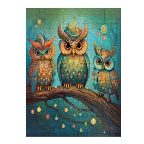 1000 Teile Puzzles für Erwachsene - Drei Eulen sitzen auf einem Ast, einzigartiges Kunstwerk, Gehirn-Herausforderung, ideal zur Entspannung und Präsentation für Puzzle-Liebhaber 1000 Teile Puzzles für Erwachsene - Drei Eulen sitzen auf einem Ast, einzigartiges Kunstwerk, Gehirn-Herausforderung, ideal zur Entspannung und Präsentation für Puzzle-Liebhaber von Scvgfdxzs
