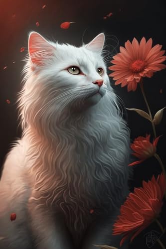 1000 Teile Puzzles für Erwachsene - Weiße Katze und rote Gänseblümchen Puzzles Lernspiel Puzzle Sammlerstücke DIY Spielzeug für Familie Freunde 1000 Teile Puzzles für Erwachsene - Weiße Katze und rote Gänseblümchen Puzzles Lernspiel Puzzle Sammlerstücke DIY Spielzeug für Familie Freunde von Scvgfdxzs