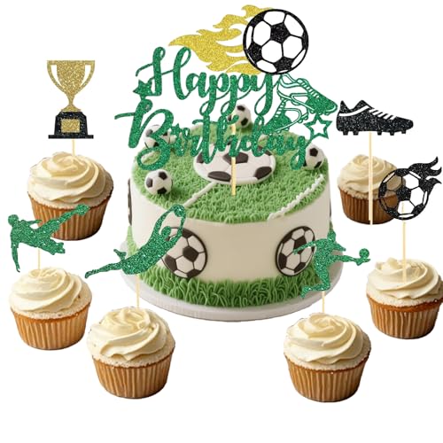 Sdhgerh 25 Stück Fussball Tortendeko Fußball Torten Deko Glitzer Fussball Kuchen Deko Geburtstag Kinder Fussball Happy Birthday Cupcake Topper für Geburtstag Party Muffin Torten Deko Sdhgerh 25 Stück Fussball Tortendeko Fußball Torten Deko Glitzer Fussball Kuchen Deko Geburtstag Kinder Fussball Happy Birthday Cupcake Topper für Geburtstag Party Muffin Torten Deko von Sdhgerh