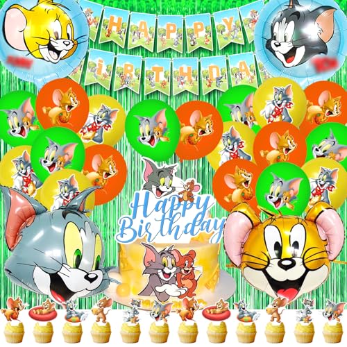 49 Pcs Tom Geburtstag Deko, Jerry Geburtstag Deko, Tom Luftballon, Jerry Luftballon, Tom Party, Jerry Party, Tom Ballon, Jerry Ballon, Tom Deko, Jerry Deko, Tom Geburtstag Deko Set 49 Pcs Tom Geburtstag Deko, Jerry Geburtstag Deko, Tom Luftballon, Jerry Luftballon, Tom Party, Jerry Party, Tom Ballon, Jerry Ballon, Tom Deko, Jerry Deko, Tom Geburtstag Deko Set von Sdjuifsd