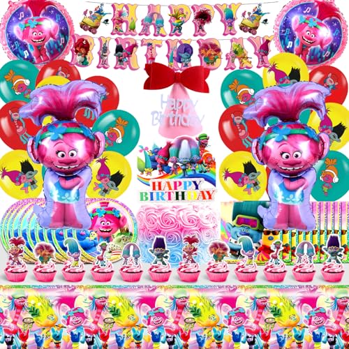 80 Pcs Trolls Geburtstag Deko Set, Trolls Kindergeburtstag, Trolls Luftballon, Trolls Balloon, Trolls Party, Trolls Geschirr, Trolls Birthday Decorations, Trolls Geburtstagsparty, Trolls Tischdecke 80 Pcs Trolls Geburtstag Deko Set, Trolls Kindergeburtstag, Trolls Luftballon, Trolls Balloon, Trolls Party, Trolls Geschirr, Trolls Birthday Decorations, Trolls Geburtstagsparty, Trolls Tischdecke von Sdjuifsd