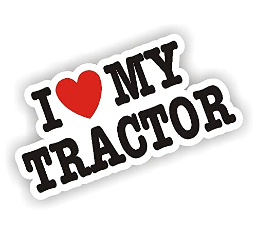 Sea View Stickers Aufkleber "I Love My Traktor" für Auto/Lieferwagen von Sea View Stickers