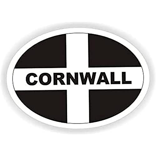 Sea View Stickers Cornwall Ovaler Autoaufkleber von Sea View Stickers