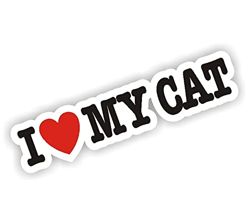 Sea View Stickers "I Love My Cat" Aufkleber für Auto, Lieferwagen von Sea View Stickers