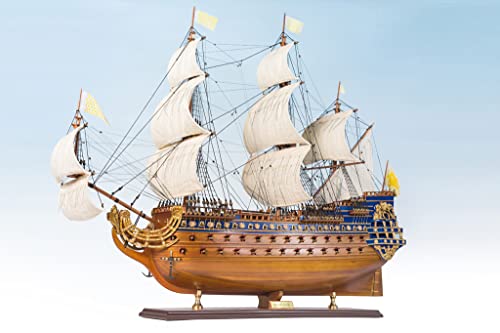 Seacraft Gallery Le Soleil Royal Modellschiffe 37,4 Zoll – handgefertigte Holzboot- und Schiffsmodelle – Holzschiffsmodell-Dekoration – Französische Marineschiffe Royal – Modellmarineschiffe von Seacraft Gallery
