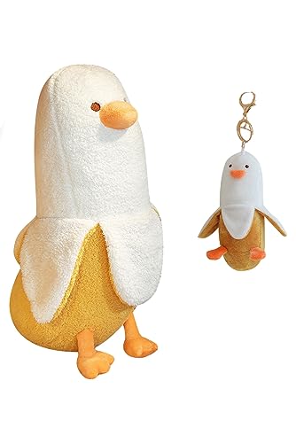 Seaehey Plüsch Banane Ente Plüschtier Kuscheltier Bananenente Kawaii Stofftier Plüschkissen Schlafkissen Weiches Bananen Enten Kissen und Anhänger Set Geschenk Dekoration Seaehey Plüsch Banane Ente Plüschtier Kuscheltier Bananenente Kawaii Stofftier Plüschkissen Schlafkissen Weiches Bananen Enten Kissen und Anhänger Set Geschenk Dekoration von Seaehey
