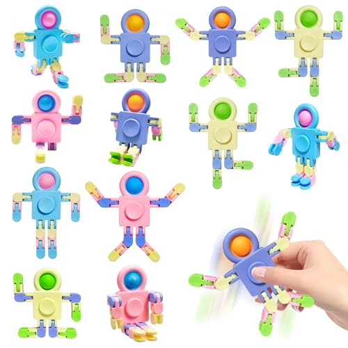 Fidget Transformable Sensory Toys, Kindergeburtstag Gastgeschenke, Fingertip Toy, DIY Fidget Toys, Sensorisches Stressabbau Spielzeug Geschenk für Kinder Erwachsene (Zufällige Farbe) von Seasboes